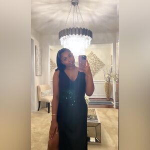 Aritzia black slip dress